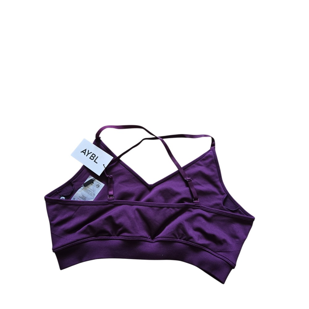 AYBL Adapt Seamless Sports Bra Midnight Plum Purple XL‎ AY14932 New With Tags - Picture 2 of 7